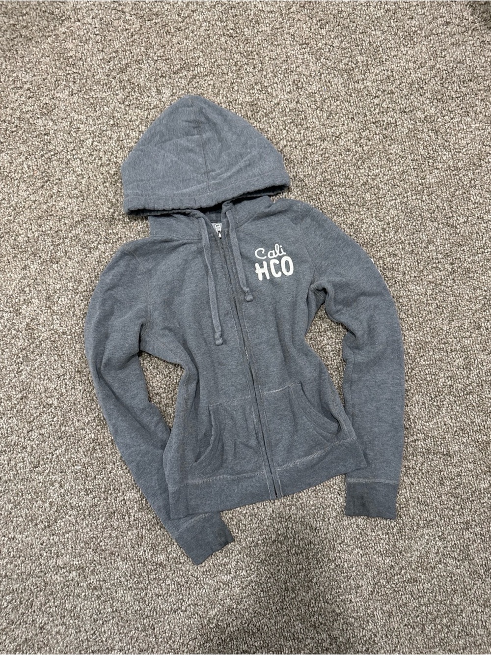 Hollister Gray Cali HCO Zip-Up Hoodie